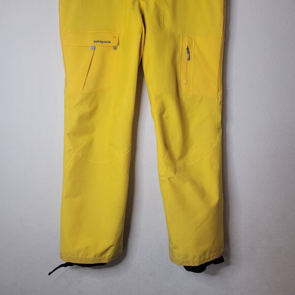 Patagonia H2No Snowshot Recco Ski Snowboard Pants Men’s Large Yellow EUC - Picture 2 of 16